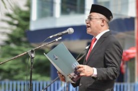 HUT Kemerdekaan RI Ke-77, Perumda Air Minum Makassar Kibarkan Bendera Raksasa