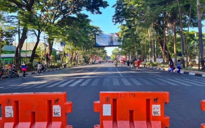 CFD. Car Free Day (CFD) di sepanjang Jl Jenderal Sudirman, Kota Makassar, akhirnya kembali dibuka berlaku mulai Minggu (21/8/2022). foto: istimewa