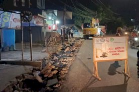 Pemprov Sulsel Kerjakan Ruas Jalan Antang, Gubernur: Tahap Pembongkaran Saluran