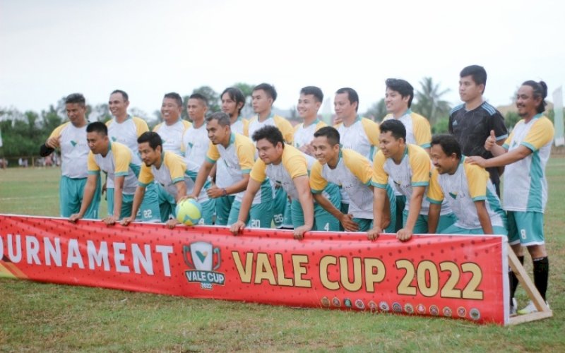 DUKUNGAN. PT Vale Indonesia Tbk (PT Vale) mendukung Vale Cup, turnamen olahraga antardesa yang diinisiasi Karang Taruna di Area pemberdayaan PT Vale, Morowali, Sulawesi Tengah. foto: istimewa