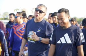 Gubernur Sulsel Akrab Bersama Waketum Nasdem di Jalan Sehat Restorasi