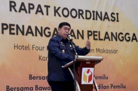 Sekda Sulsel Hadiri Rapat Koordinasi Mitra Penanganan Pelanggaran Pemilu 2024