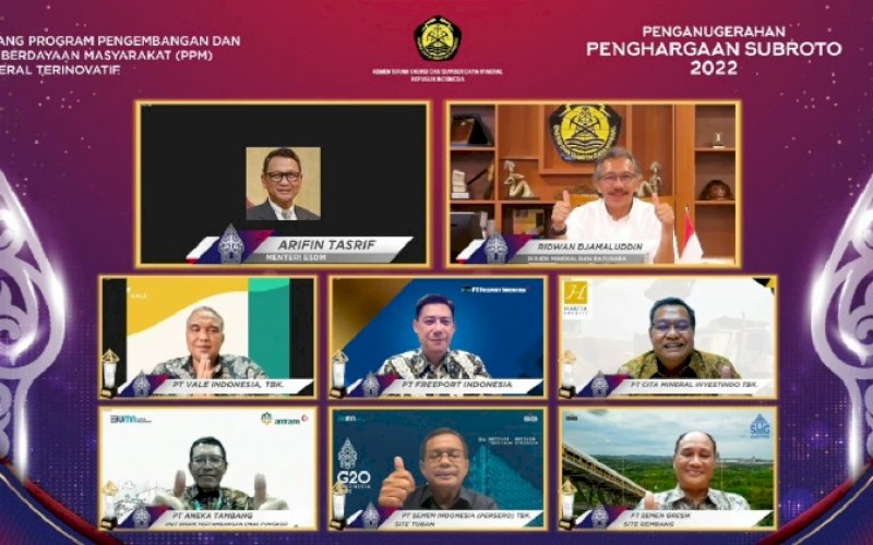 PENGHARGAAN. PT Vale Indonesia Tbk (PT Vale) berhasil memenangkan Subroto Award 2022 kategori komoditi mineral Program Pengembangan dan Pemberdayaan Masyarakat (PPM) terinovatif bidang kesehatan, Selasa (4/10/2022). foto: istimewa