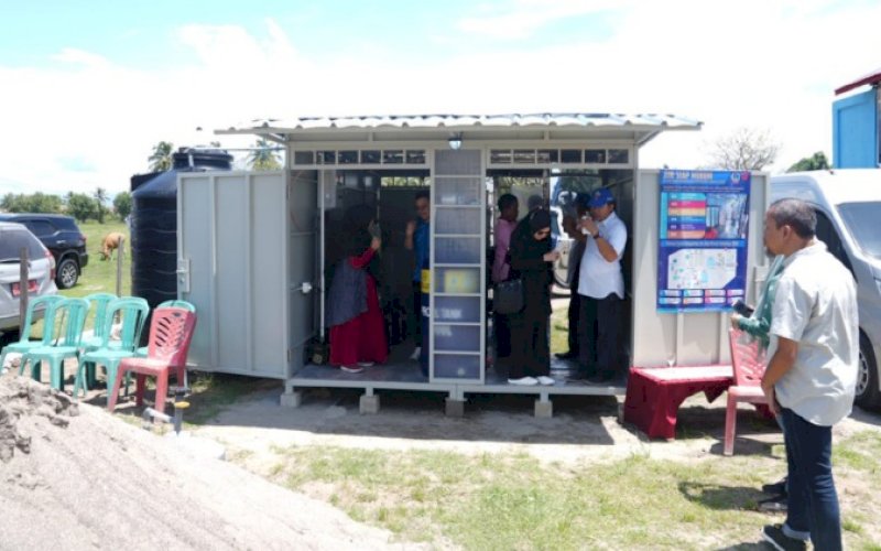 Fasiltas Teknologi Pengelolaan Air Siap Minum (Arsinum) di Desa Mattirotasi, Kecamatan Mattiro Sompe, Kabupaten Pinrang. foto: istimewa