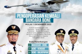 Pemprov Sulsel Beri Subsidi, Ini Harga Tiket dan Rute Penerbangan di Bandara Bone&nbsp;
