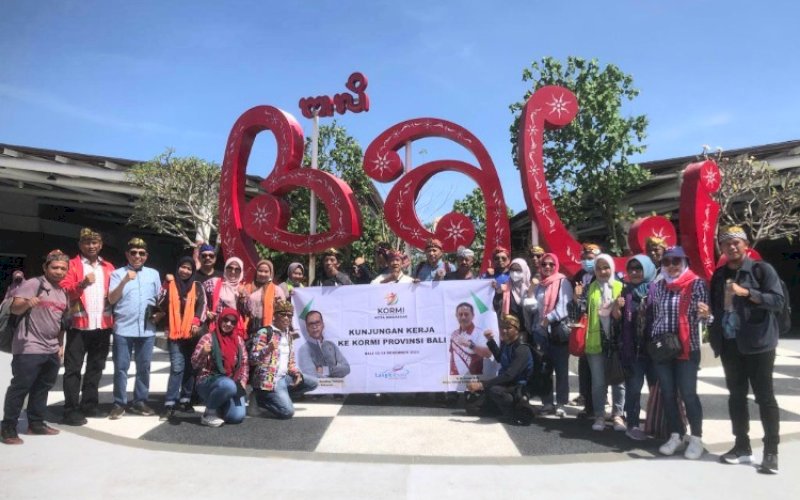 KUNJUNGAN KERJA. Pengurus Komite Olahraga Rekreasi Masyarakat Indonesia (KORMI) Kota Makassar melakukan kunjungan kerja ke Provinsi Bali, 12-14 Desember 2022. foto: istimewa