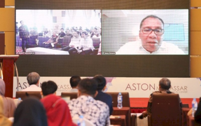 CAPACITY BUILDING. Suasana penutupan Workshop Capacity Building Temasek Foundation Singapore Cooperation Enterprise (SCE) yang diikuti ASN Pemkot Makassar resmi berakhir hari ini, Jumat (10/3/2023). foto: istimewa