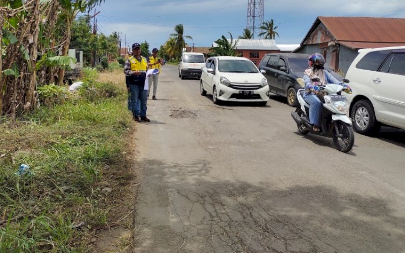 REKONSTRUKSI JALAN. Rekonstruksi jalan ruas Impa-impa-Anabanua di Kabupaten Wajo segera dikerjakan Pemprov Sulsel. foto: istimewa