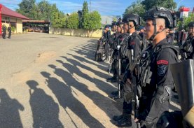 May Day, Brimob Bone Siagakan Personelnya di Mako