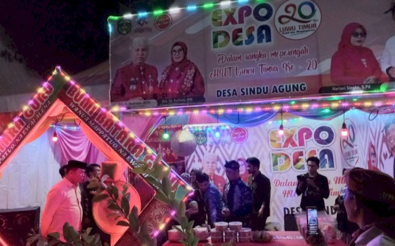 EXPO DESA. Pelaksanaan Expo Desa dalam rangkaian perayaan Hari Jadi Kabupaten Luwu Timur ke-20. foto: istimewa