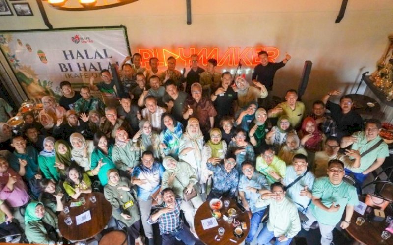HALALBIHALAL. Ikatan Alumni Fakultas Ekonomi (IKAFE) Universitas Hasanuddin (Unhas) menggelar halalbihalal di Playmaker Resto, Kebon Sirih, Jakarta, Sabtu (6/5/2023). foto: istimewa
