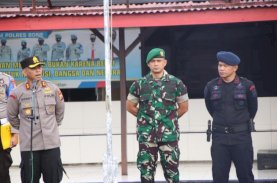 Polres, Kodim, dan Brimob Bone Perkuat Sinergitas melalui Apel Gabungan