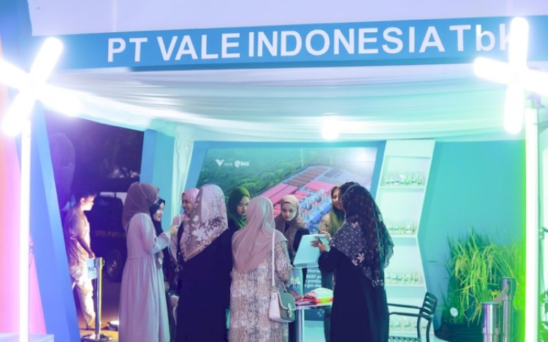 DUKUNGAN. PT Vale Indonesia Tbk turut andil berkontribusi dalam rangkaian acara Haul Guru Tua ke-55 tahun 2023 dengan menghadirkan booth sejak Minggu (30/4/2023) hingga puncak kegiatan yang akan diselenggarakan pada Rabu (3/5/2023). foto: istimewa