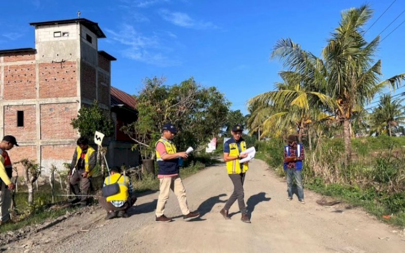Ruas jalan Anabanua-Malake-Batas Sidrap di Kabupaten Wajo. foto: istimewa