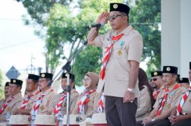 Andi Utta Pimpin Apel Besar HUT Pramuka Ke-62