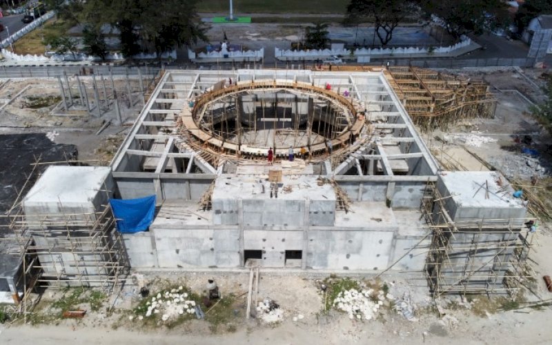 Pembangunan Masjid Agung Selayar. foto: istimewa
