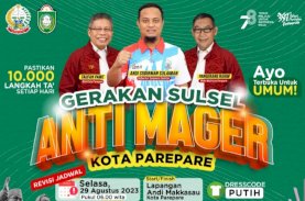 Ayo Ikuti Jalan Sulsel Anti Mager Bersama Gubernur di Parepare