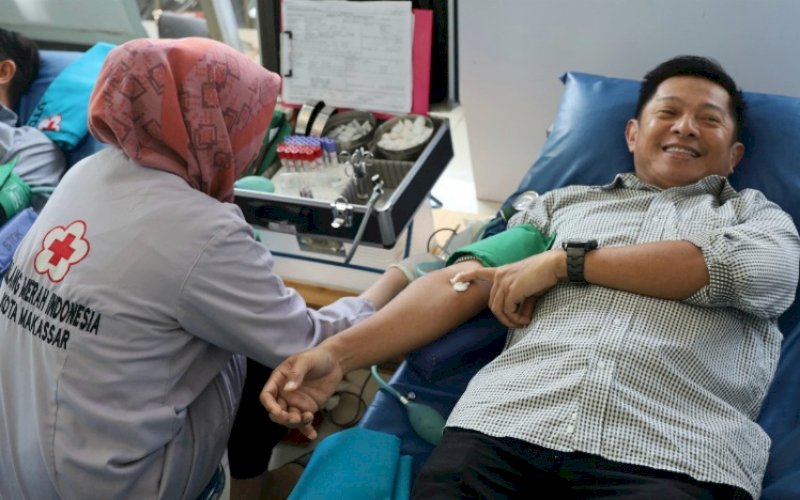 DONOR DARAH. PT Pelabuhan Indonesia (Persero) Group wilayah kerja Makassar melakukan aksi kemanusiaan 'Pelindo Donor Darah', Rabu (20/9/2023). foto: istimewa