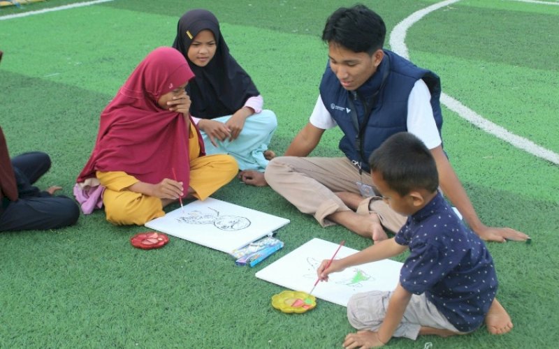 TEKAN STUNTING. PT Vale Indonesia Tbk (PT Vale) mendukung gerakan Genre Social Action di Lutim Bersama Forum Pemuda Genre dalam rangka menekan angka stunting. foto: istimewa