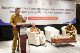 Plt Sekda Sulsel Buka Tabletop Exercise Penanggulangan Kedaruratan Kesehatan