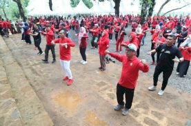 Senam Pagi Awali Family Gathering Pemkot Makassar