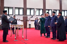 Pj Gubernur Lantik Pejabat Administrasi dan Pengawas Lingkup Pemprov Sulsel