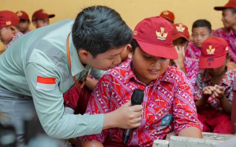 EDUKASI. PT Vale Indonesia Tbk (PT Vale) Indonesia Growth Project (IGP) Morowali menggelar kegiatan Vale Goes to School, sebagai salah satu rangkaian kegiatan Hari Lingkungan Hidup Sedunia (World Environment Day 2024), Rabu-Kamis (29-30/5/2024). foto: istimewa