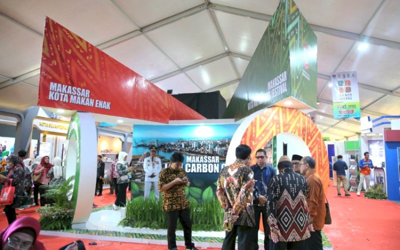 Booth Pemkot Makassar di ICE APEKSI 2024 di Balikpapan, Kaltim. foto: istimewa