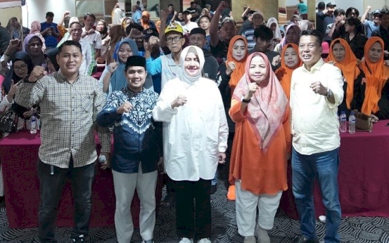 SOSIALISASI. DPRD Kota Makassar menggelar sosialisasi Peraturan Daerah Nomor 1 Tahun 2019 tentang Penyelenggaraan Pendidikan di Hotel Lynt Makassar, Minggu (23/6/2024). foto: istimewa