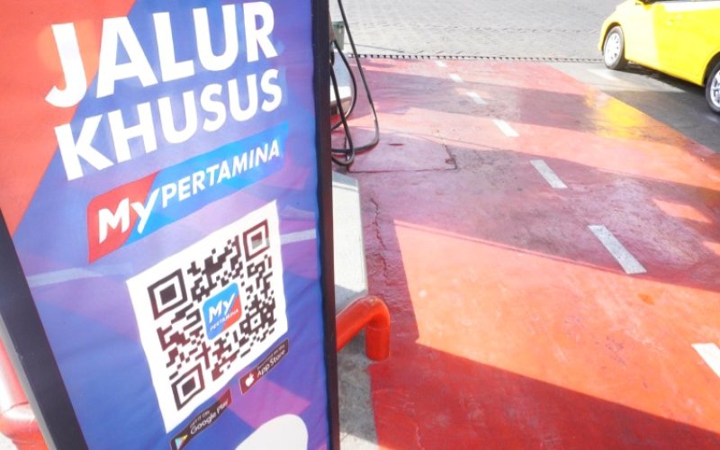 JALUR KHUSUS. Jalur khusus yang disediakan di SPBU bagi pengguna BBM non subsidi bebas antrean. foto: istimewa