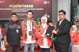 Pilwalkot Makassar 2024, Indira-Ilham Fauzi Daftar di KPU
