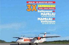 Wings Air Terbang Mamuju-Balikpapan Mulai 16 Agustus 2024