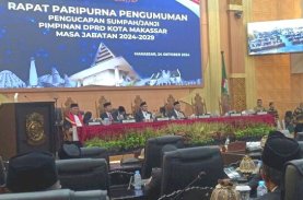 Pj Gubernur Sulsel Meresmikan Pengangkatan Pimpinan DPRD Makassar
