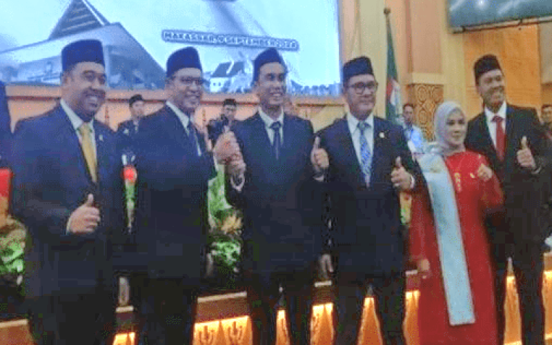 Supratman dan Andi Suharmika Pimpinan Sementara DPRD Makassar Periode 2024-2029