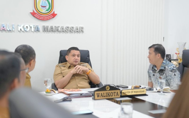PERTEMUAN. Wali Kota Makassar Munafri Arifuddin Google Education Specialist Sulawesi Selatan, Barat dan Tenggara M Edward Ranggong di Kantor Balai Kota Makassar, Senin (26/5/2025). foto: istimewa