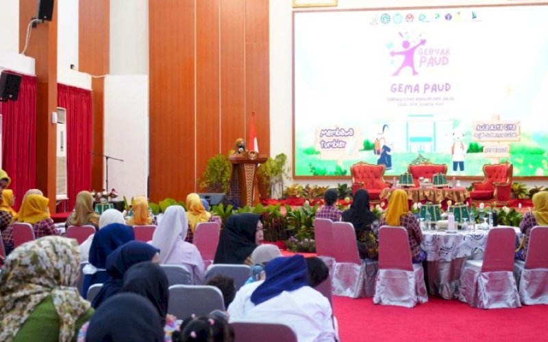 GEBYAR PAUD. Dinas Pendidikan Provinsi Sulsel bersama TP PKK Sulsel dan Pokja Bunda PAUD.kembali menggelar acara tahunan Gebyar PAUD Sulsel di Baruga Asta Cita, Rumah Jabatan Gubernur Sulsel, 26-27 Mei 2025. foto: istimewa