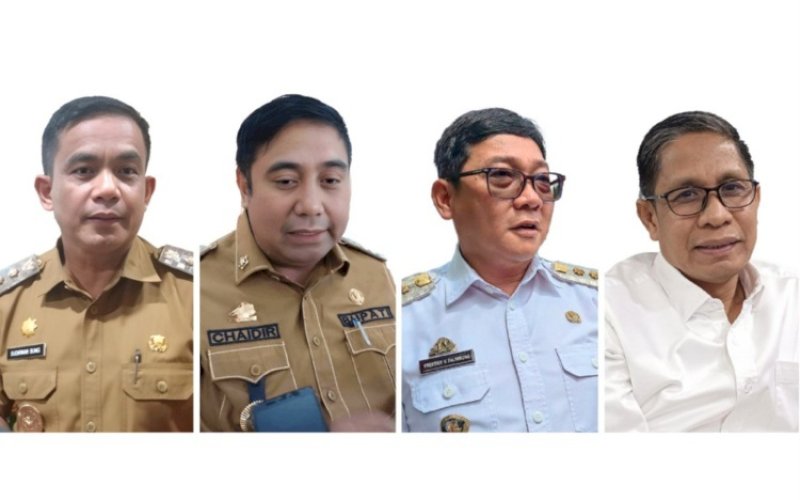 Sudirman Bungi (ki-ka), Chaidir Syam, Frederik V Palimbong, Selle K Dalle. foto: istimewa