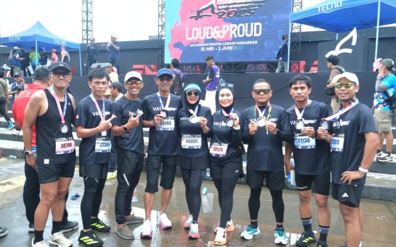 MHM 2025. Anggota Komunitas Vale Runners ikut andil pada ajang lari terbesar di Indonesia Timur, Makassar Half Marathon (MHM) 2025 yang berlangsung selama dua hari, Sabtu 31 Mei dan Minggu 1 Juni 2025. foto: istimewa