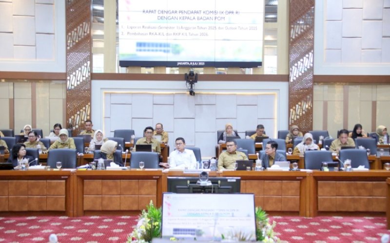RDP. Suasana Rapat Dengar Pendapat (RDP) antara Badan Pengawas Obat dan Makanan (BPOM) dan Komisi IX DPR RI yang dipimpin Charles Honoris berlangsung dalam suasana akrab. foto: istimewa