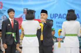 70 Paskibraka Makassar Siap Kibarkan Merah Putih HUT Kemerdekaan RI Ke-80