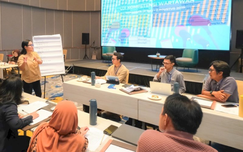 UKW. PT Vale Indonesia Tbk (PT Vale) sukses menggelar Uji Kompetensi Wartawan (UKW) Sulsel 2025 resmi ditutup di Kota Makassar, Sabtu (2/8/2025). foto: istimewa