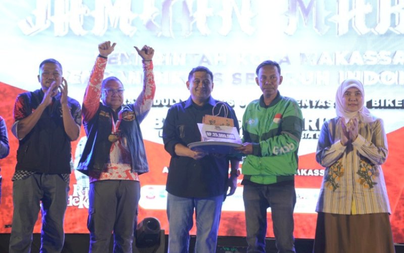 Wali Kota Makassar Jamu Bikers Movement 2025 di Anjungan Pantai Losari