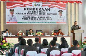 Sekda Sulsel Pimpin Uji Kompetensi Pejabat Pimpinan Tinggi Pratama Tana Toraja