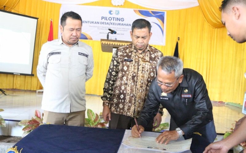 Desa Bonto Manai di Kecamatan Rilau Ale resmi ditetapkan sebagai Desa Sadar HAM oleh Kantor Wilayah Kementerian Hak Asasi Manusia (Kemenham) Sulsel, Jumat (26/9/2025). foto: istimewa