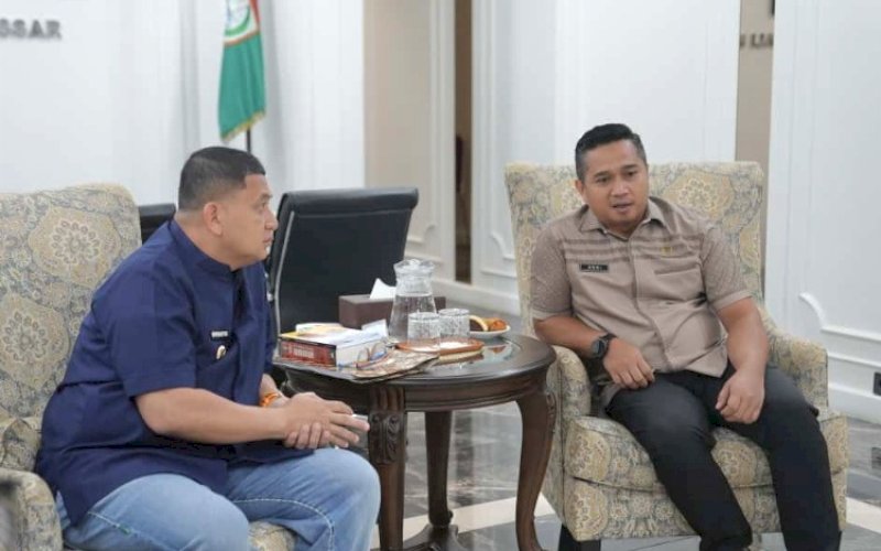 PERTEMUAN. Wali Kota Makassar Munafri Arifuddin bertemu Kepala ATR/BPN Kota Makassar Adri Virly Rachman di Balai Kota Makassar, Jumat (3/10/2025). foto: istimewa