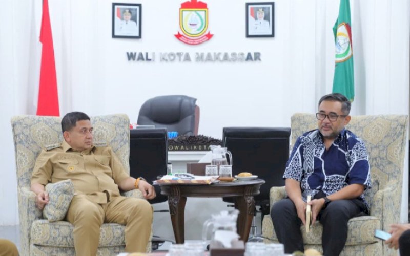 PERTEMUAN. Wali Kota Makassar, Munafri Arifuddin, menerima langsung audiensi jajaran Densus 88 Anti Teror di Balai Kota Makassar, Selasa (14/10/2025). foto: istimewa