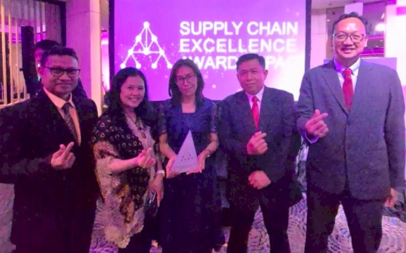PENGHARGAAN. PT Vale Indonesia Tbk (PT Vale) dianugerahi Manufacturing Category Award dalam ajang bergengsi Supply Chain Excellence Awards (SCEA) Asia Pacific 2025. foto: istimewa
