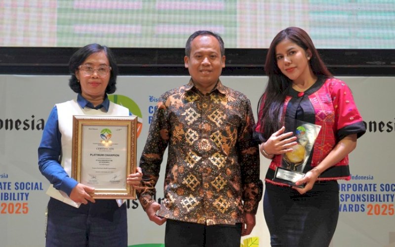 BISRA. PT Vale IGP Morowali meraih Platinum Champion dan Special Achievement Bisnis Indonesia CSR Awards (BISRA) 2025, Selasa (30/9/2025). foto: istimewa