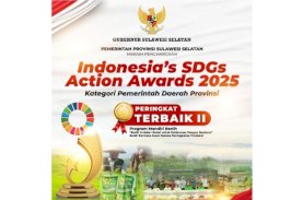 Gubernur Sulsel Terima Penghargaan Indonesia’s SDGs Action Awards 2025