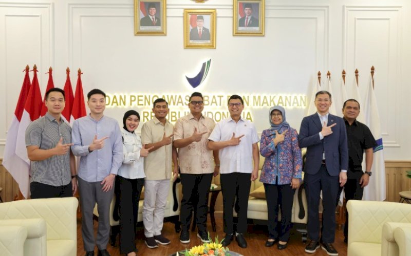 KUNJUNGAN KERJA. Wakil Ketua MPR RI, Abcandra Muhammad Akbar Supratman, menyambangi Kantor Pusat BPOM di kawasan Percetakan Negara, Jakarta, Jumat (27/2/2026). foto: istimewa